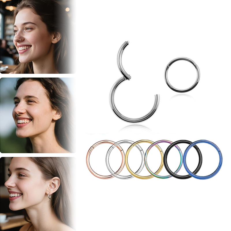 Body Jewelry And Earrings - Кольцо-кликер из хирургической стали 316L (16G)