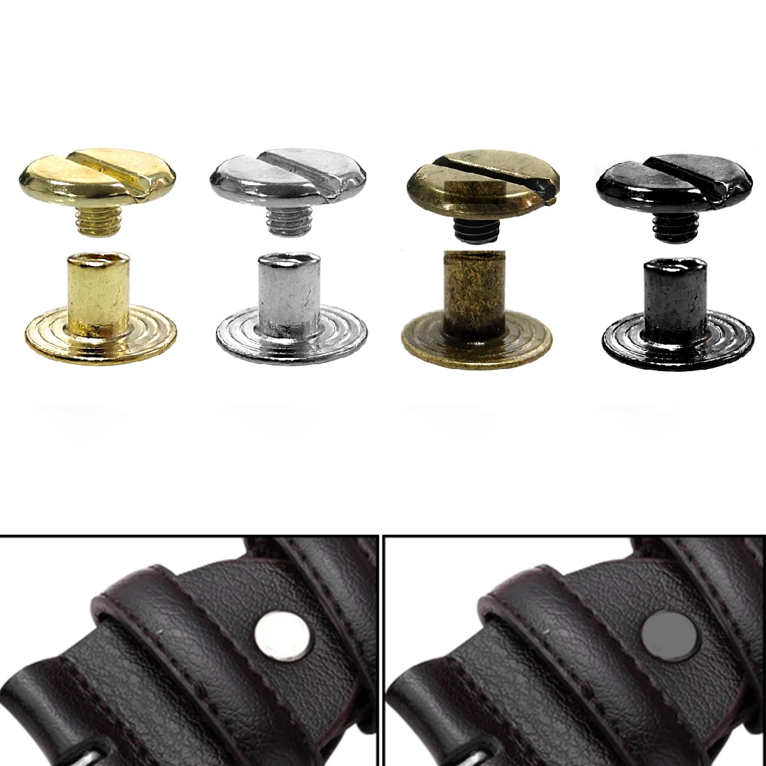 Body Jewelry Chicago - 10Pcs Leather Craft Чикагский винт сплошной