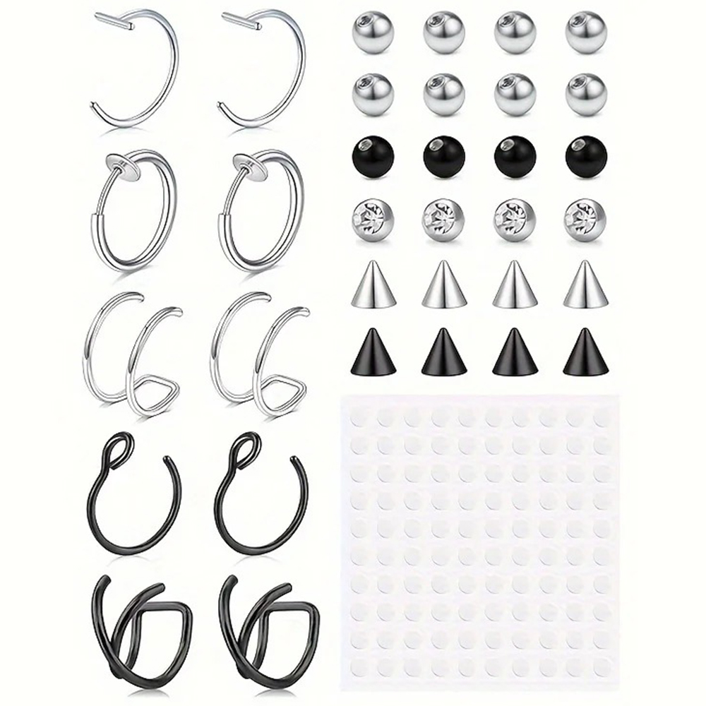 Body Jewelry And Earrings - Фальшивые пирсинги, фальшивые кольца для губ,