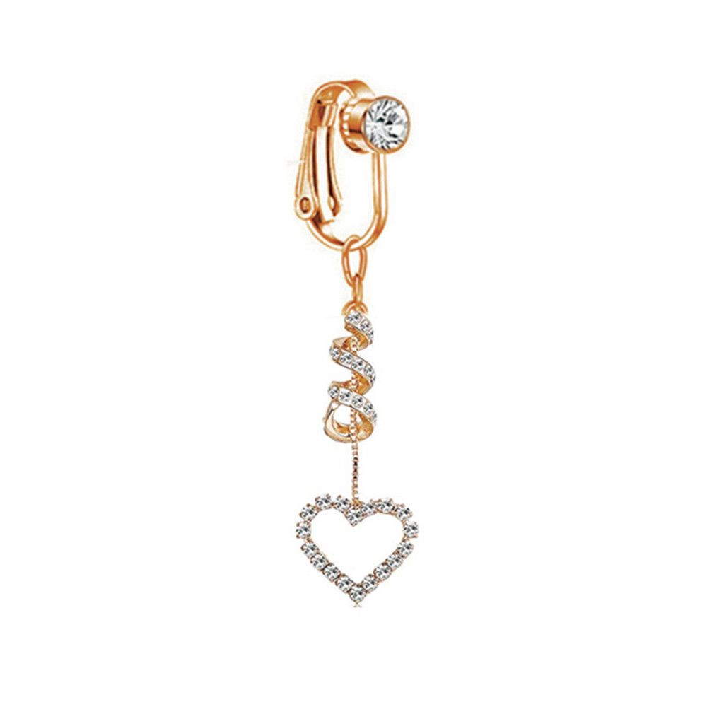 Body Jewelry And Earrings - Зажимной клип-пирсинг для пупка, имитация украшения