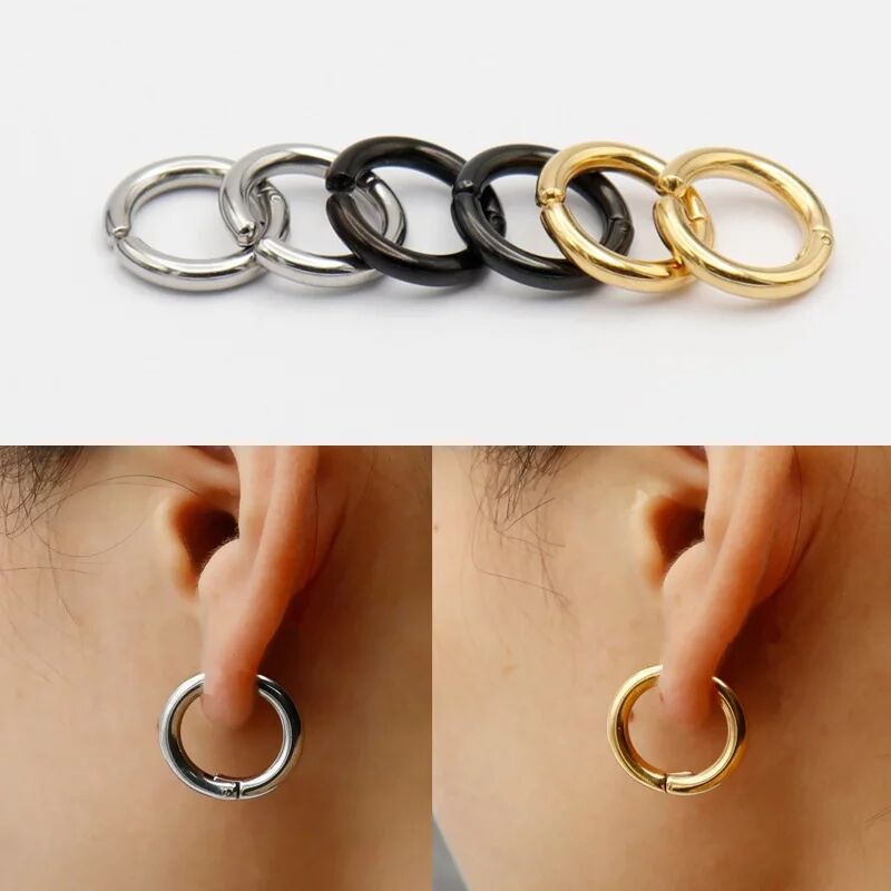 Body Jewelry And Earrings - Серьги-кольца Huggie поддельные для мужчин и