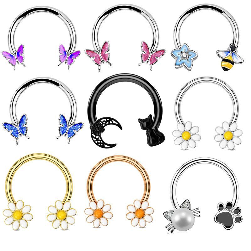 Body Jewelry And Earrings - Кольцо для пирсинга 16G из хирургической