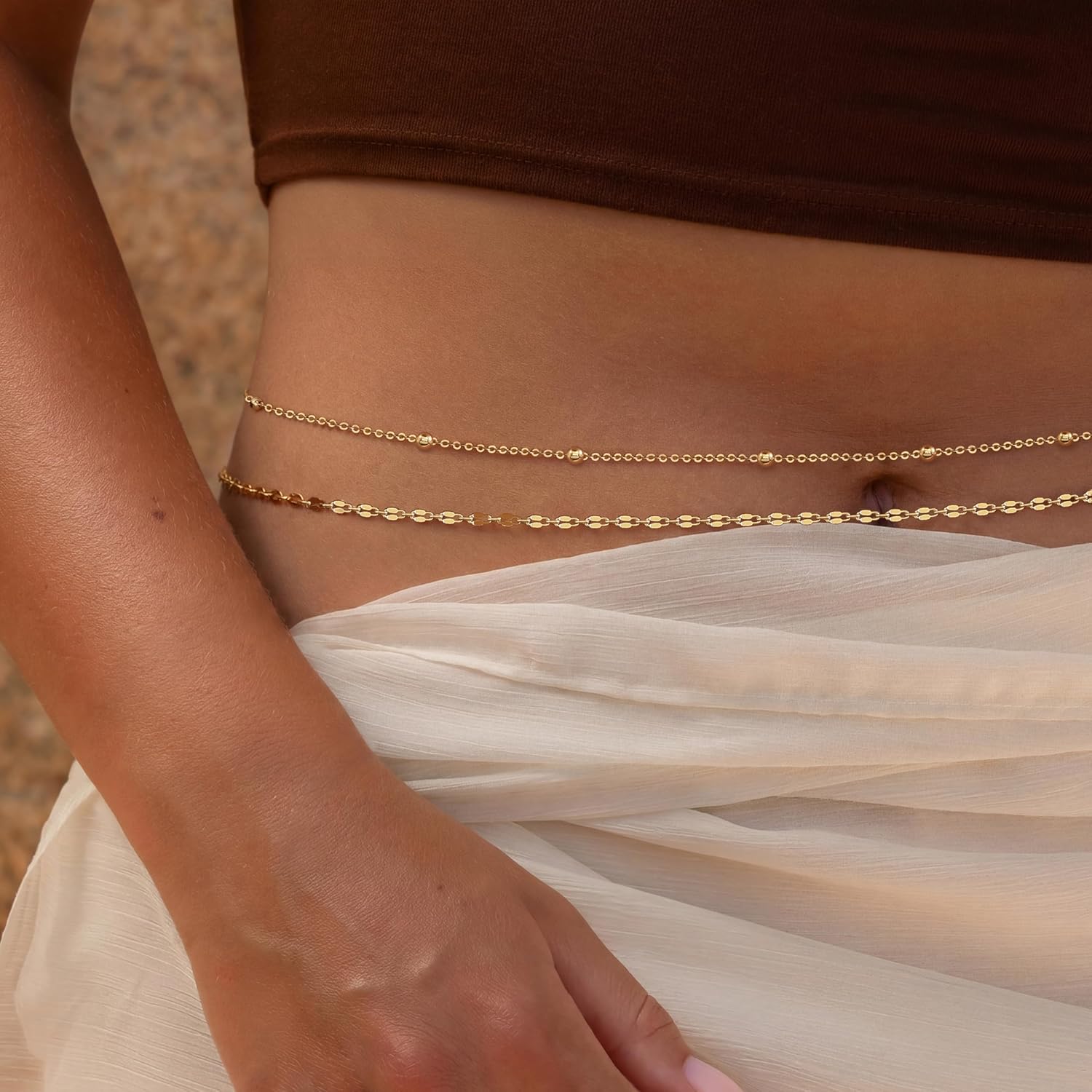 Позолоченная цепочка на талию  – обзор и цена Body Jewelry Types